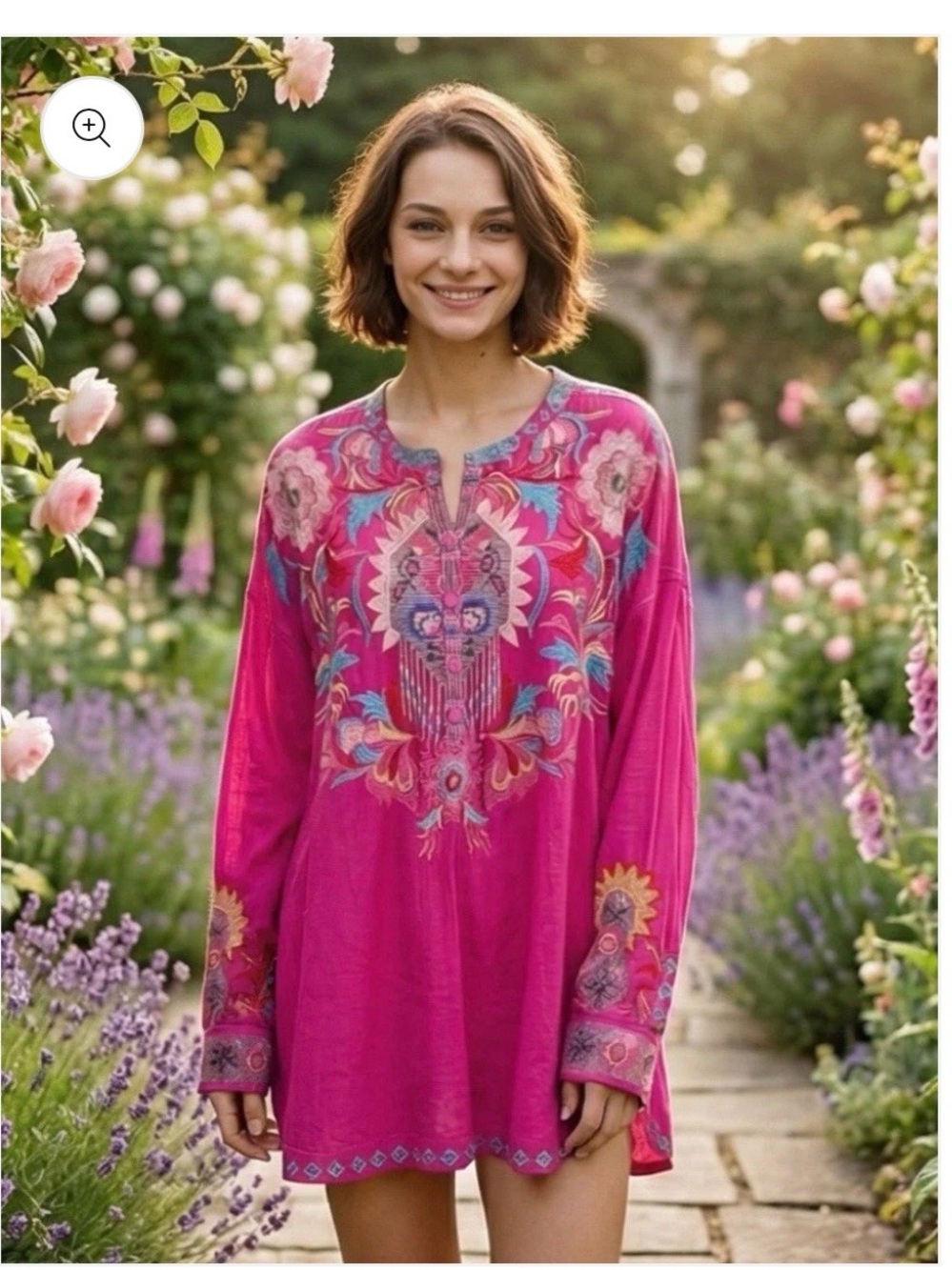 Johnny Was Blouse Tunic Top